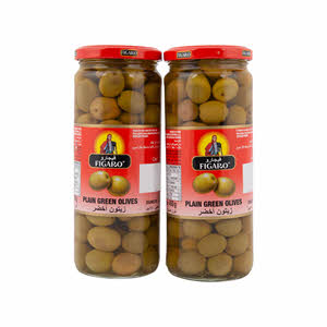 Figaro Green Olives Plain 270 g x 2 Pack
