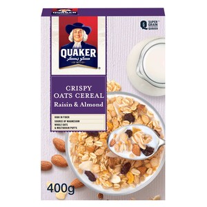 Quaker Raisin and Almond Crispy Oats Cereal 400 g