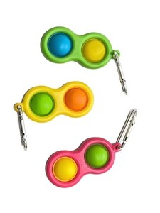 Toy Land 3 Pcs Simple Dimple Antistress Sensory Fidget Key Chain Toy Assorted Color