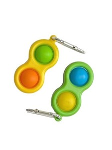 Toy Land 2 Pcs Simple Dimple Antistress Sensory Fidget Keychain Toy Assorted Color