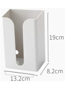 CYTHERIA Square Wall-Hanging Toilet Tissue Holder White 19x13.2x8.2cm