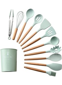 XiuWoo XiuWoo 12-Piece Silicone Cooking Utensil Set With Holder Multicolour One Size