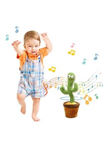 Generic Dancing Singing Talking Cactus Plush Toy Batteries Required Premium Quality 32x12x12cm