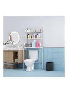 Cool Baby 3-Shelf Bathroom Over The Toilet Rack White