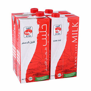 Al Ain Long Life Milk 1 L × 4 Pack