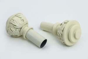 Pan Home Alban S/2 Finial 22/25mm Ivory