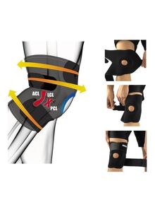 Generic Knee Support Open Patella Stabilizer With Adjustable Strapping & Extra Thick Breathable Neoprene Sleeve Single Pack