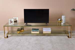 Pan Home Quitaque Tv Unit Upto 85 Inches - Gold