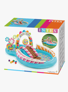 INTEX Unique Design Fantastic Water Slide Candy Zone Play Center Inflatable Swimming Pool 2.95x1.91x1.30meter