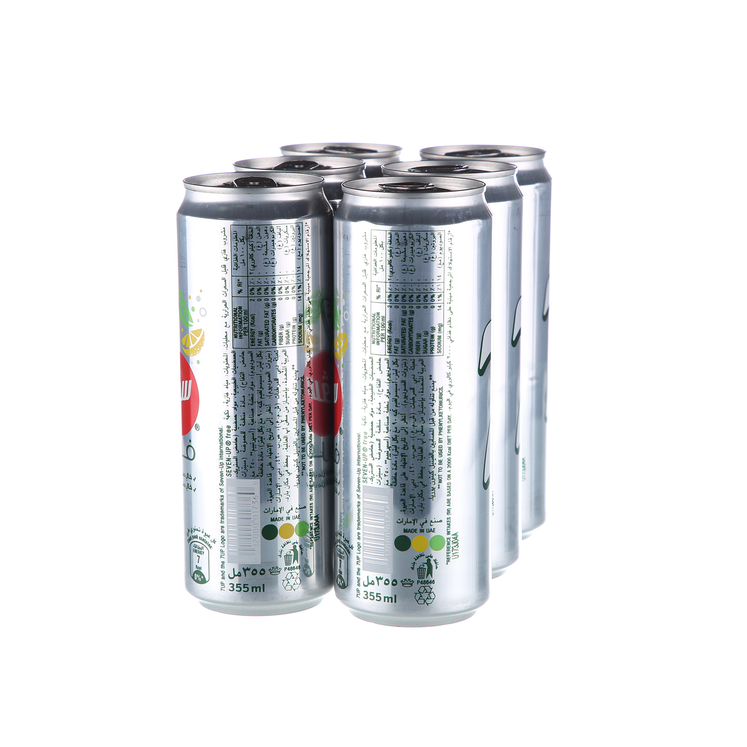 7UP Free Can 355ml × 6'S