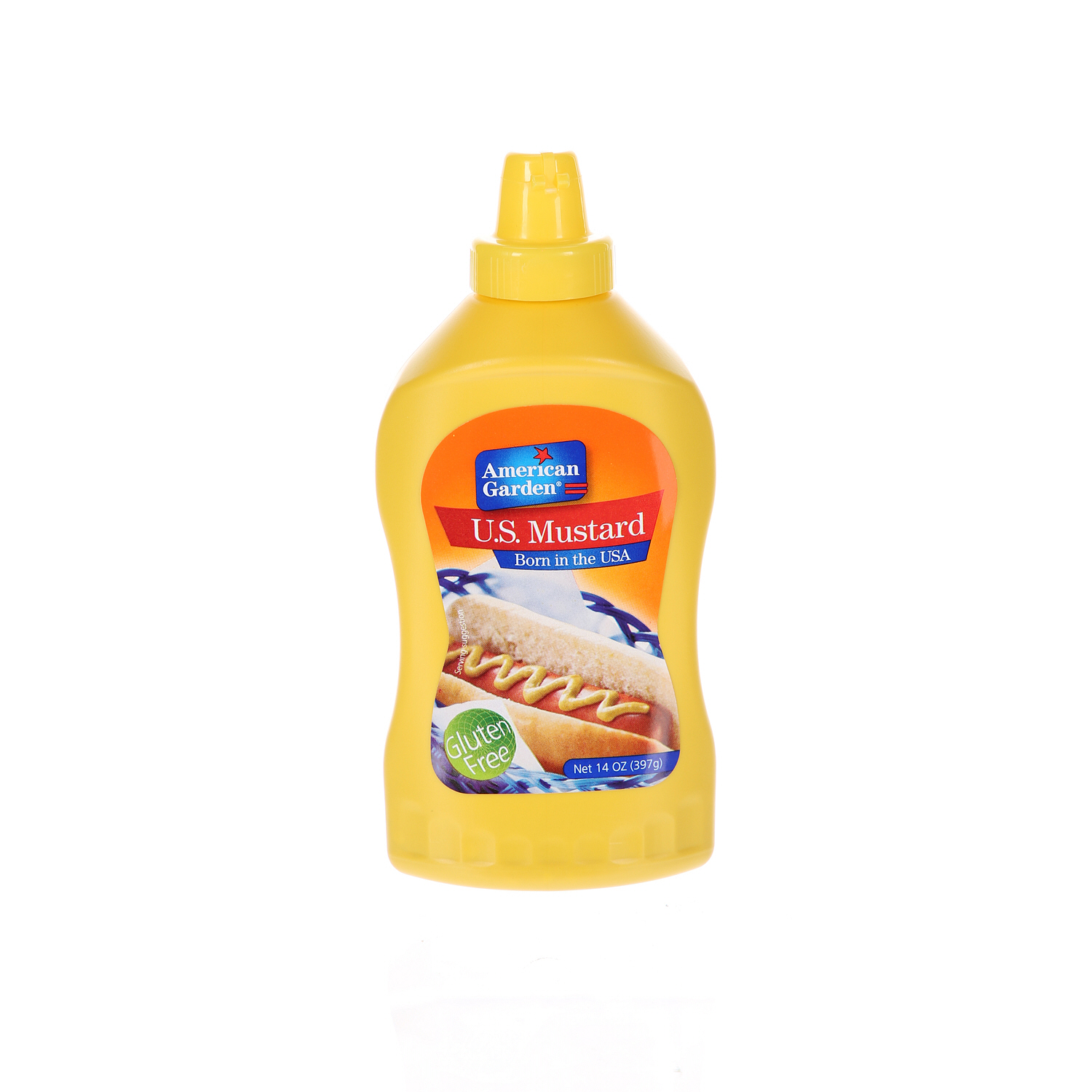 American Garden Yellow Mustard Squeeze Sauce 16 Oz