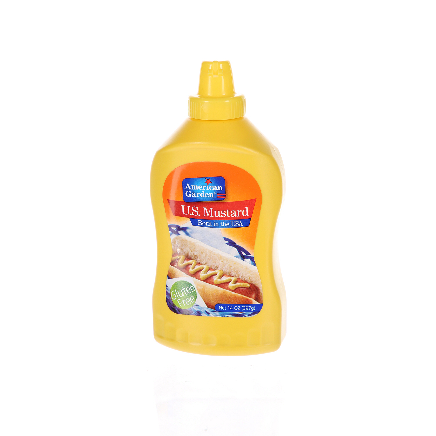 American Garden Yellow Mustard Squeeze Sauce 16 Oz