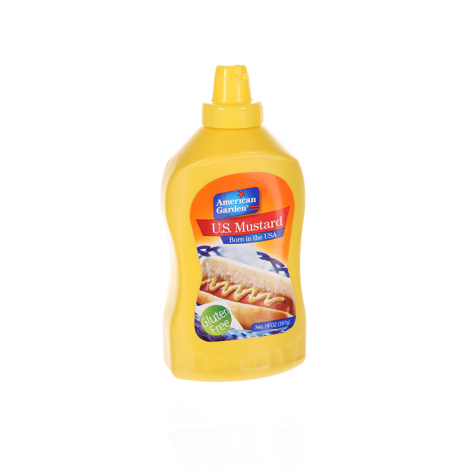 American Garden Yellow Mustard Squeeze Sauce 16 Oz