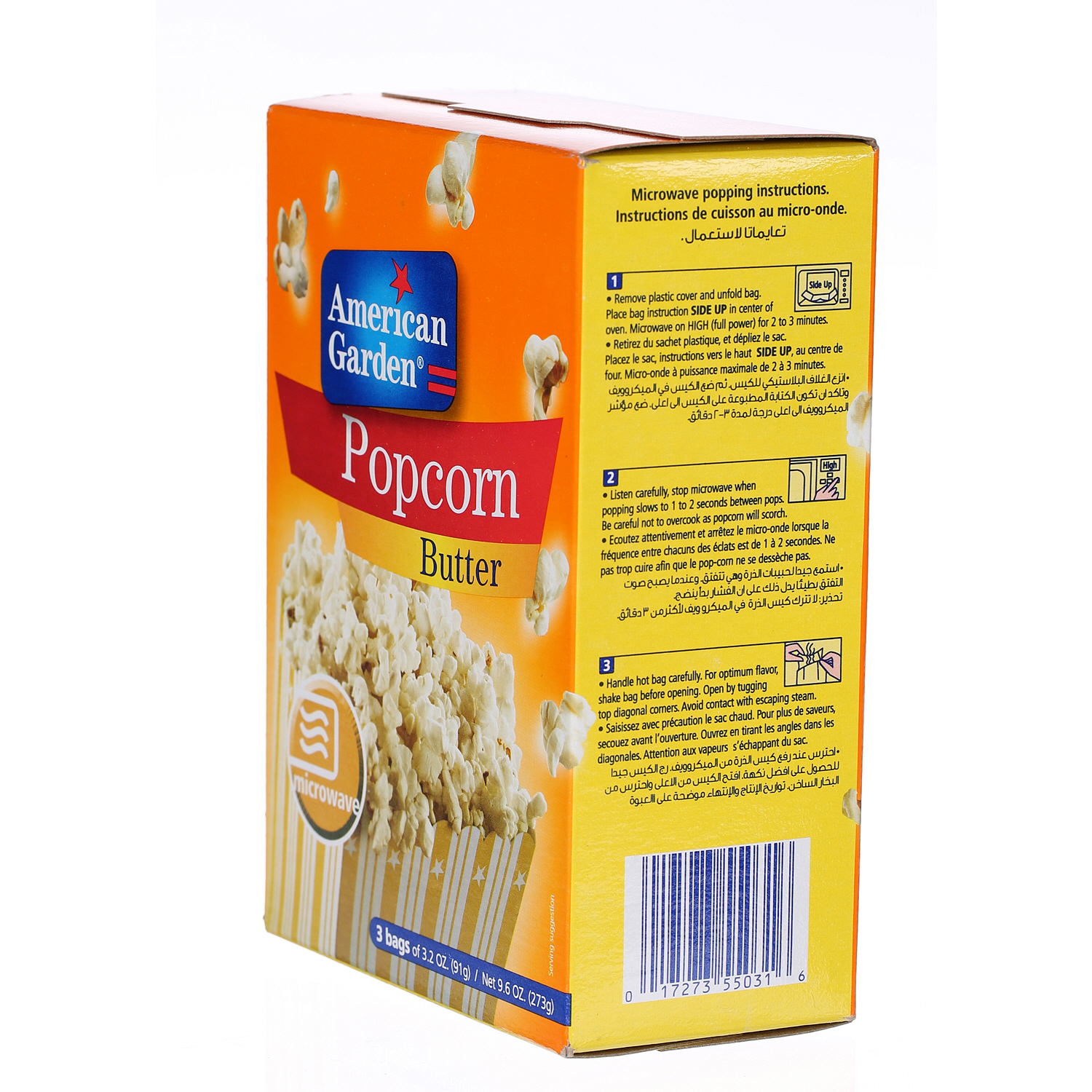 American Garden Popcorn Butter 3 × 3.5 Oz