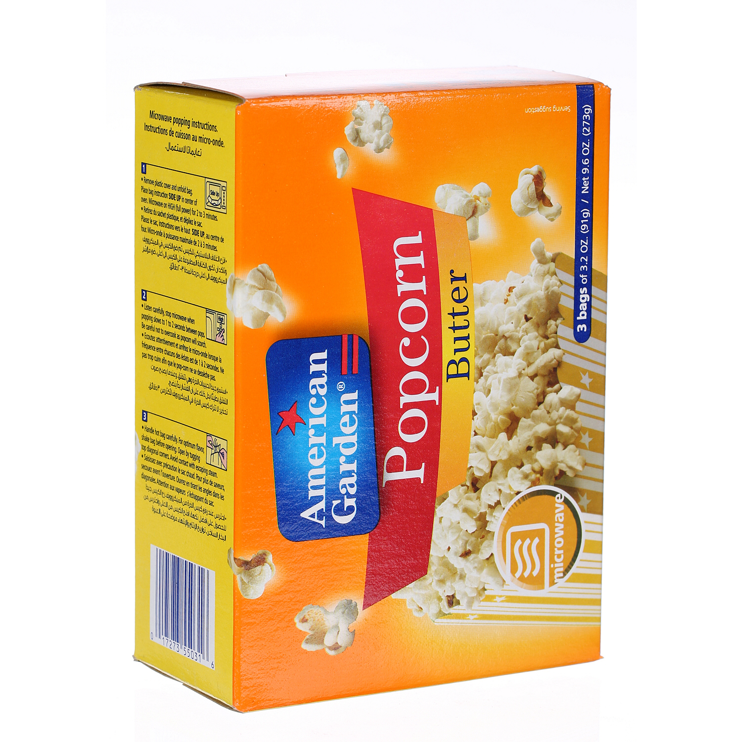 American Garden Popcorn Butter 3 × 3.5 Oz