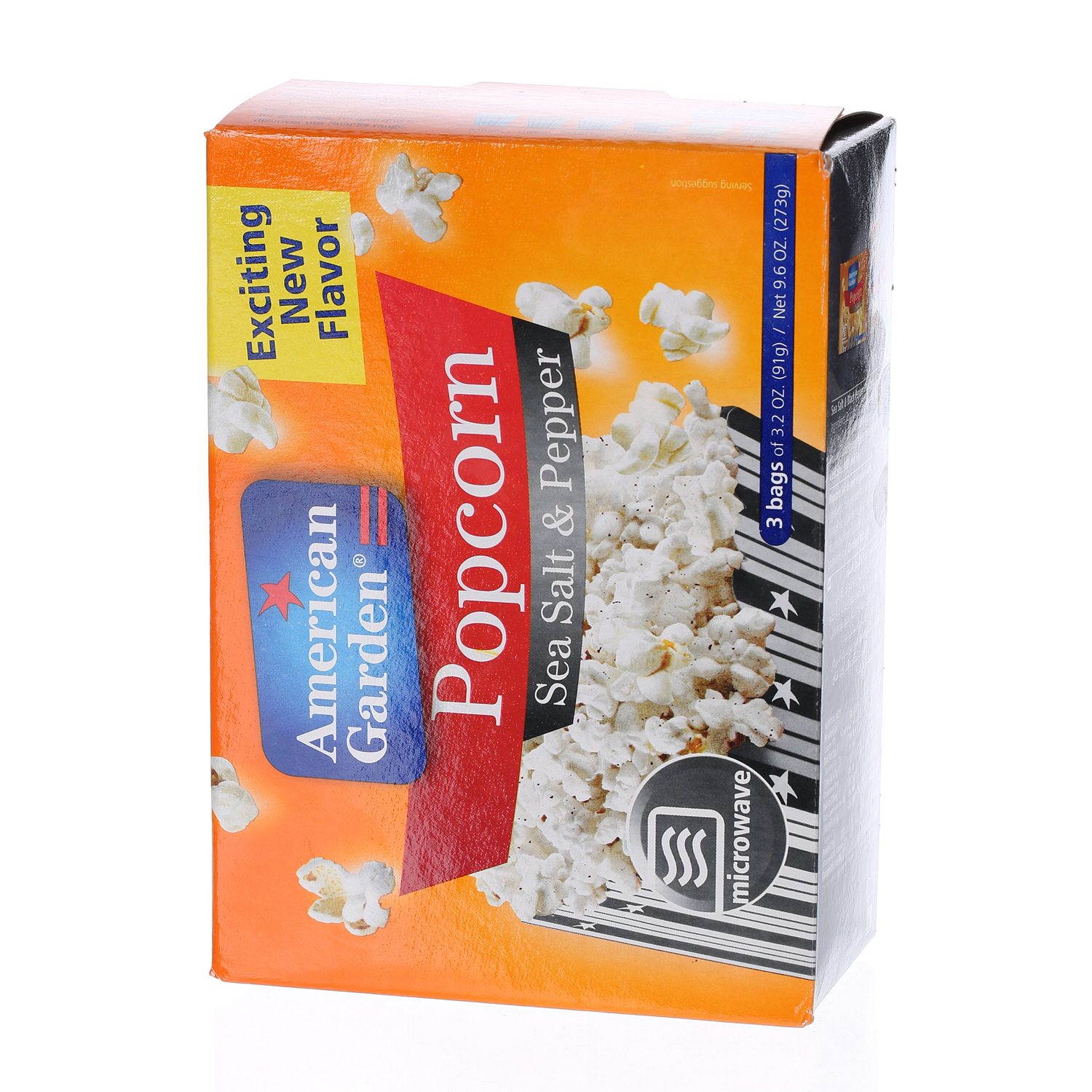 American Garden Microwave Popcorn Salt & Pepper 3X32Oz