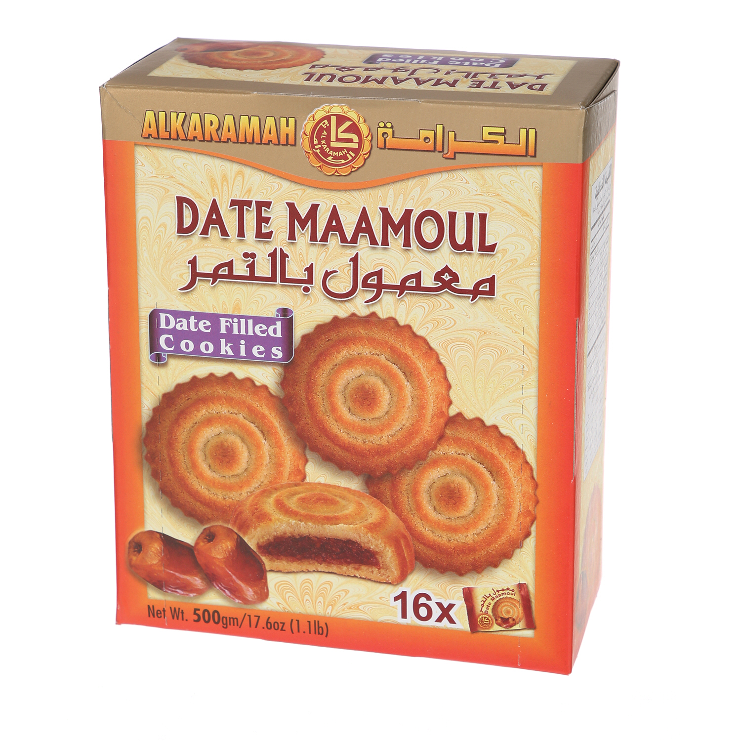 Al Karamah Date Mamoul 500 g × 16 Pieces