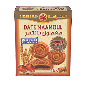Al Karamah Date Maamoul Whole Wheat 500gm × 16'S