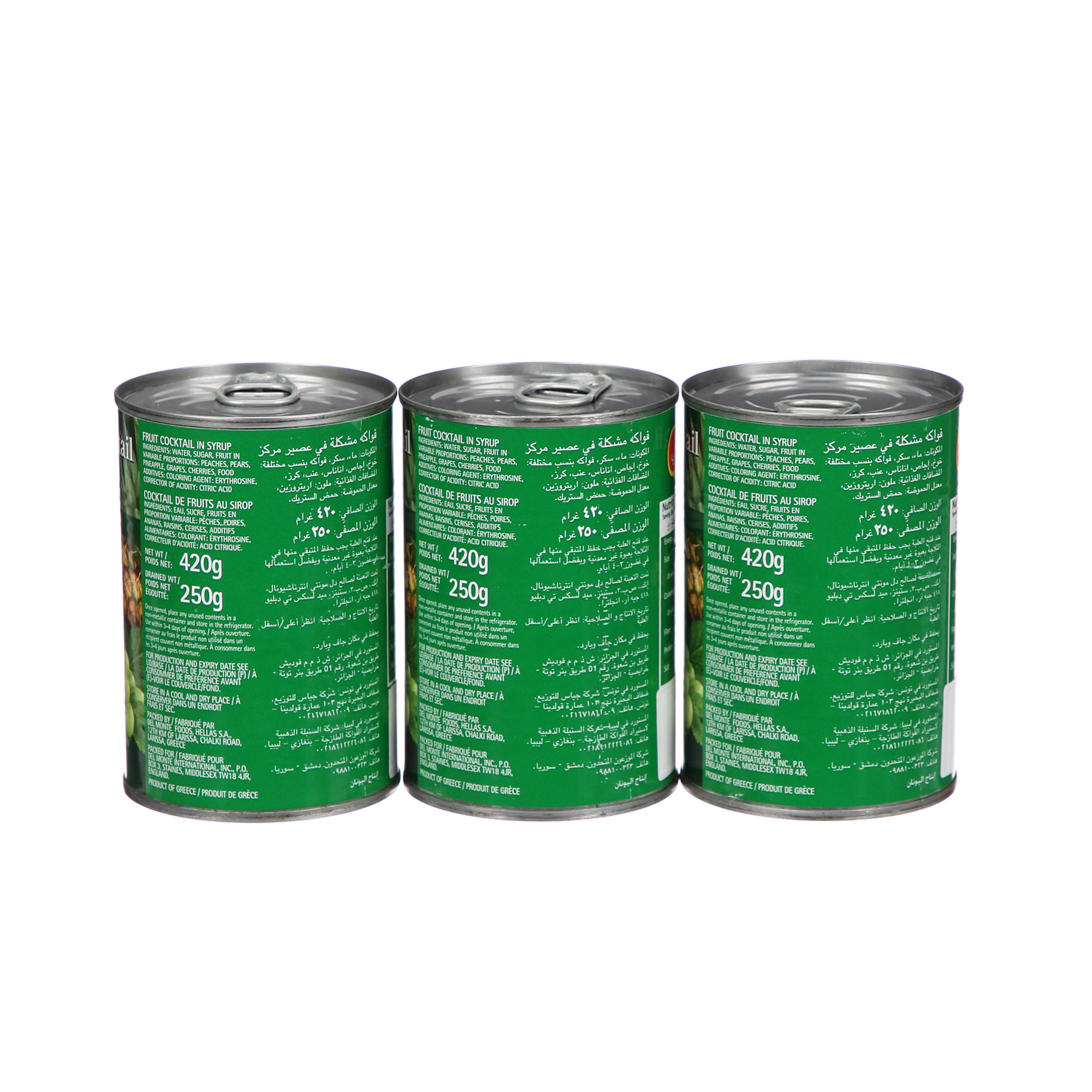 DELMONTE FRUIT COCKTAIL 3x420gr