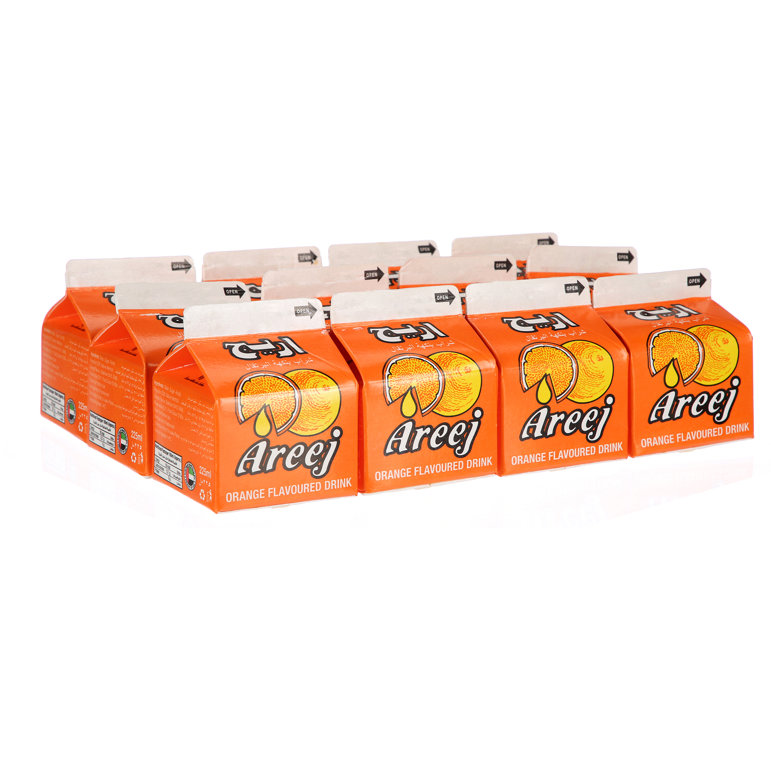 Areej Juice Orange 225 ml × 12 Pack