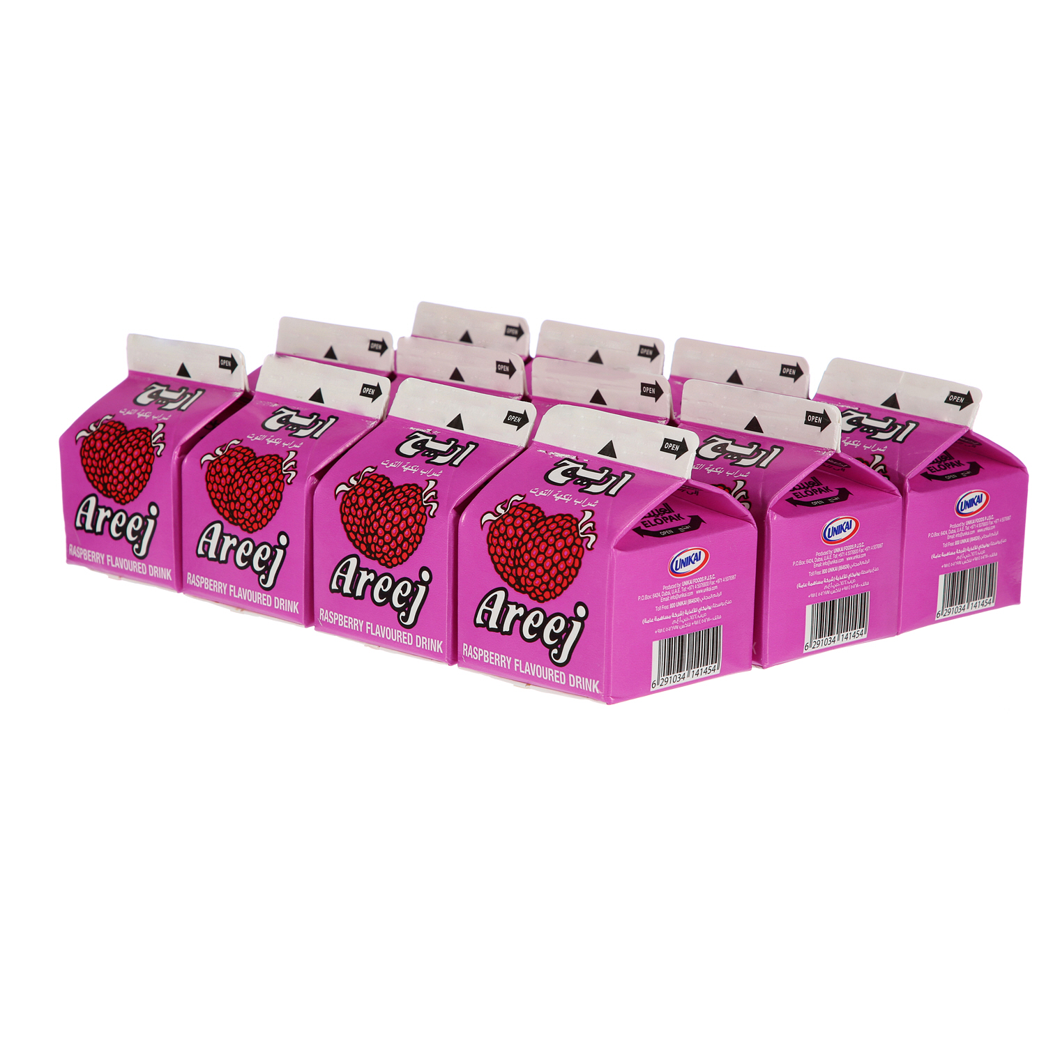 Areej Juice Raspberry 225 ml × 12 Pack