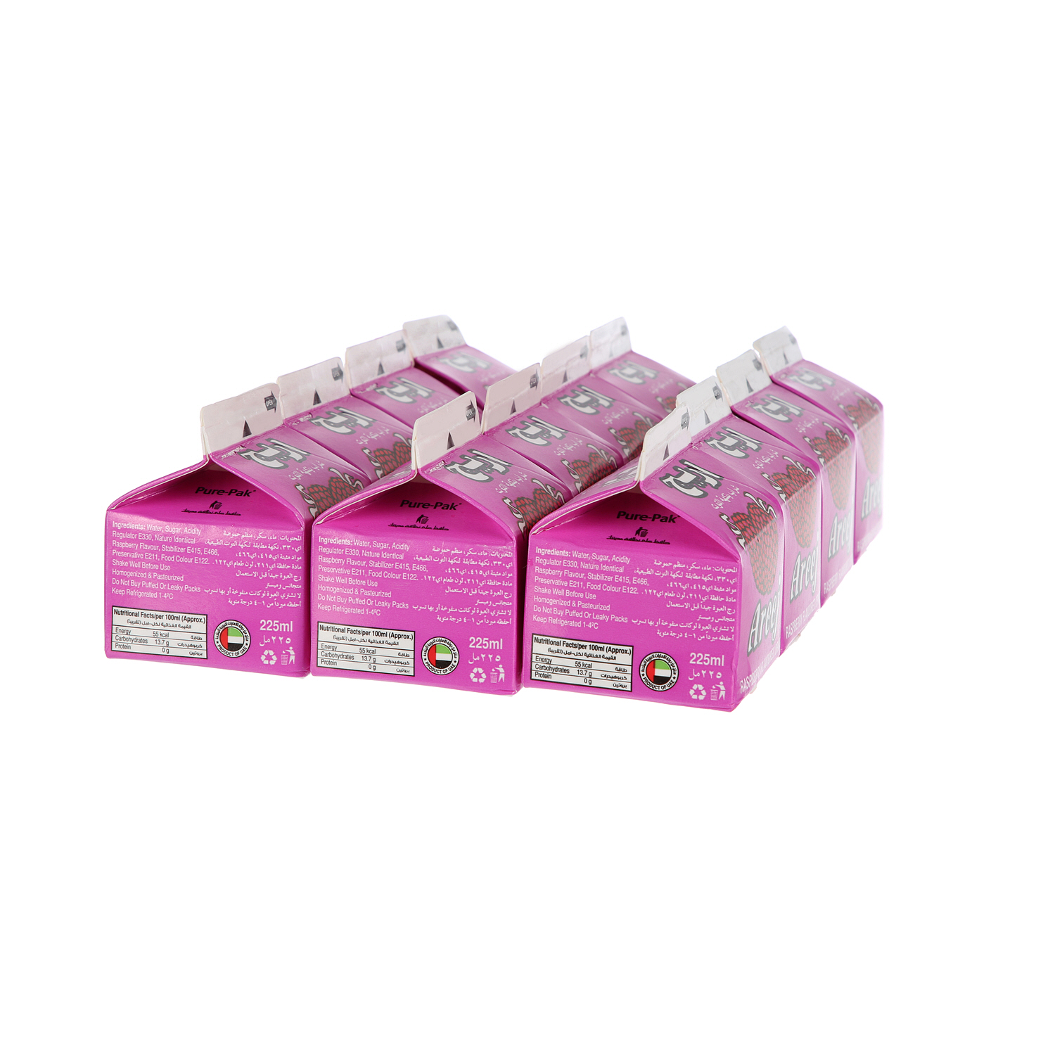 Areej Juice Raspberry 225 ml × 12 Pack