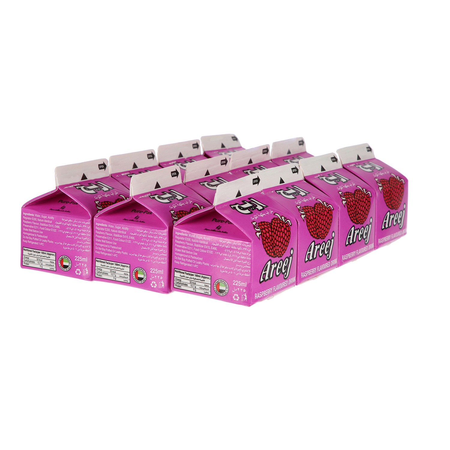Areej Juice Raspberry 225 ml × 12 Pack