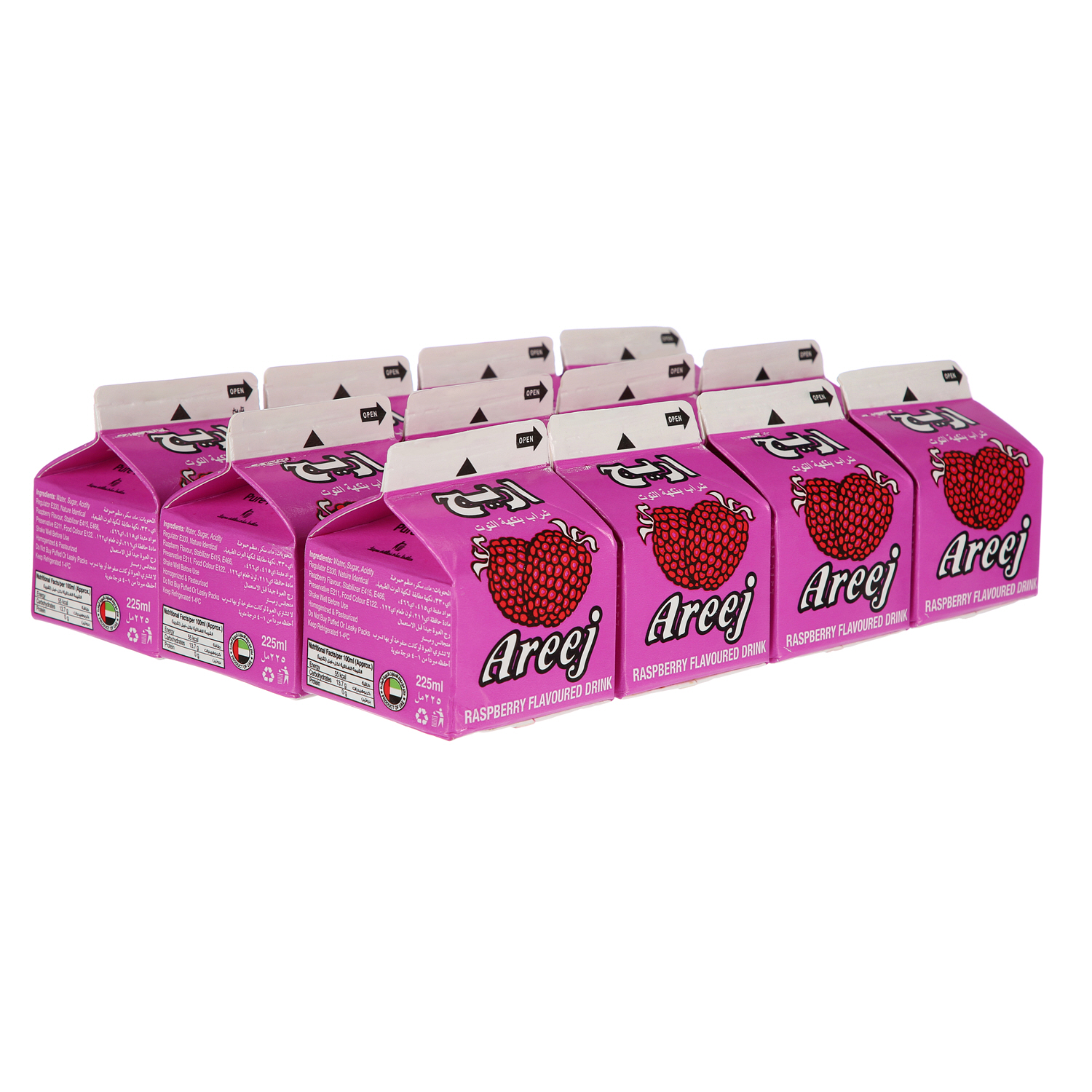 Areej Juice Raspberry 225 ml × 12 Pack