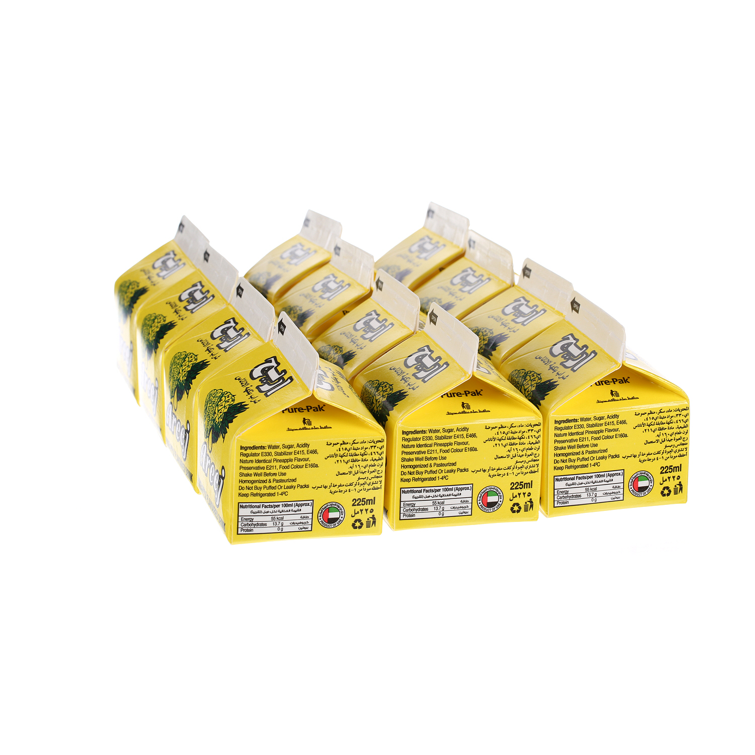 Areej Juice Pineapple 225 ml × 12 Pack