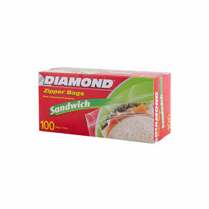 Diamond Sandwich Bags Zipper 100S
