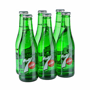 7UP Carbonated Soft Drink Glass Bottle 250 ml Pack of 6