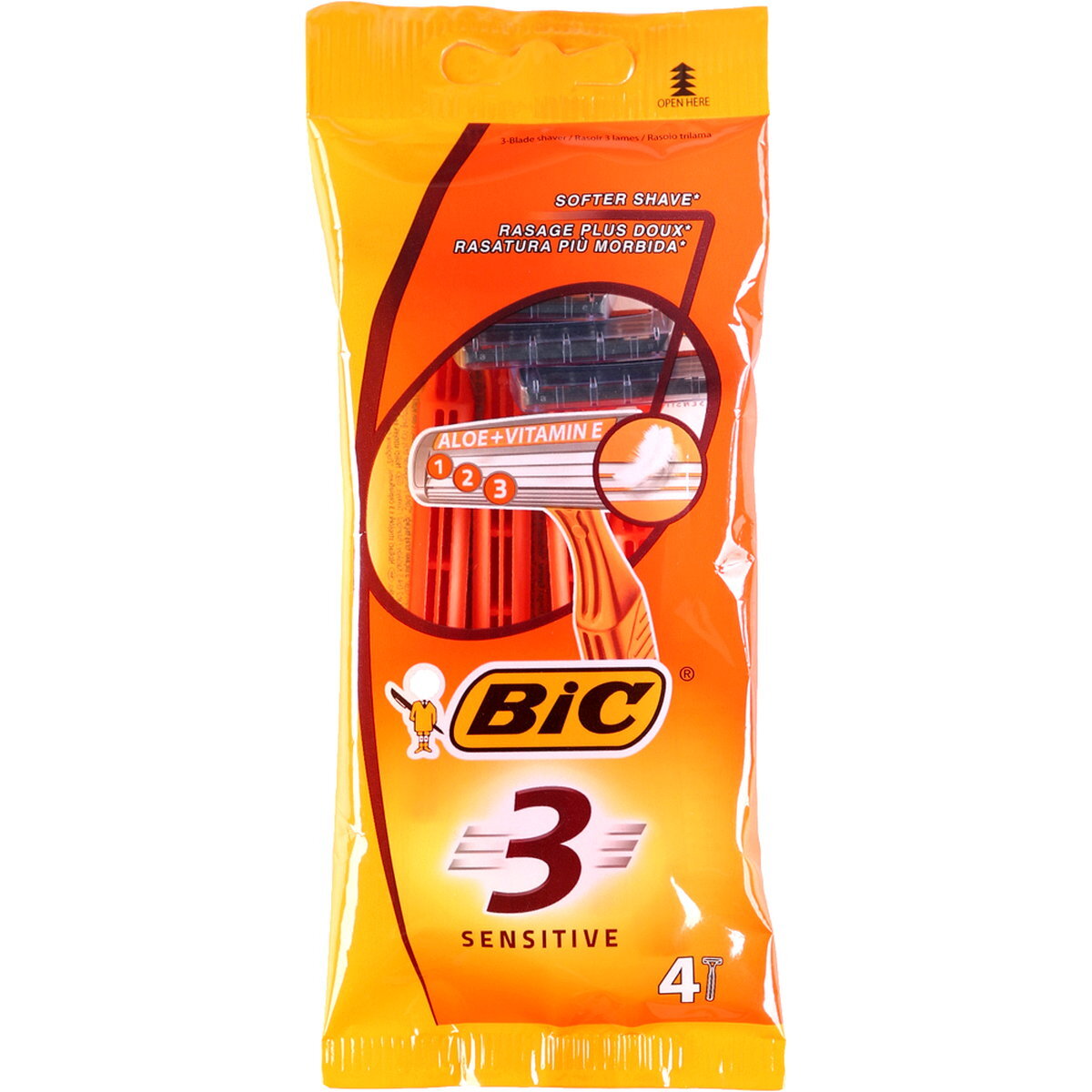 Bic 3 Bic 3 Sensitive Mens Triple Blade Disposable Shaver Pack Of 4 | Sharjah ...