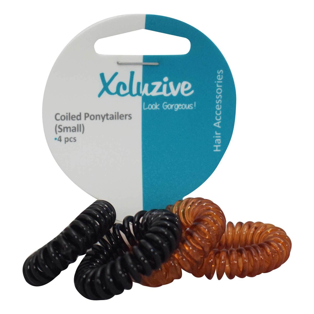 Xclusive 4-Coiled Ponytailers Small
