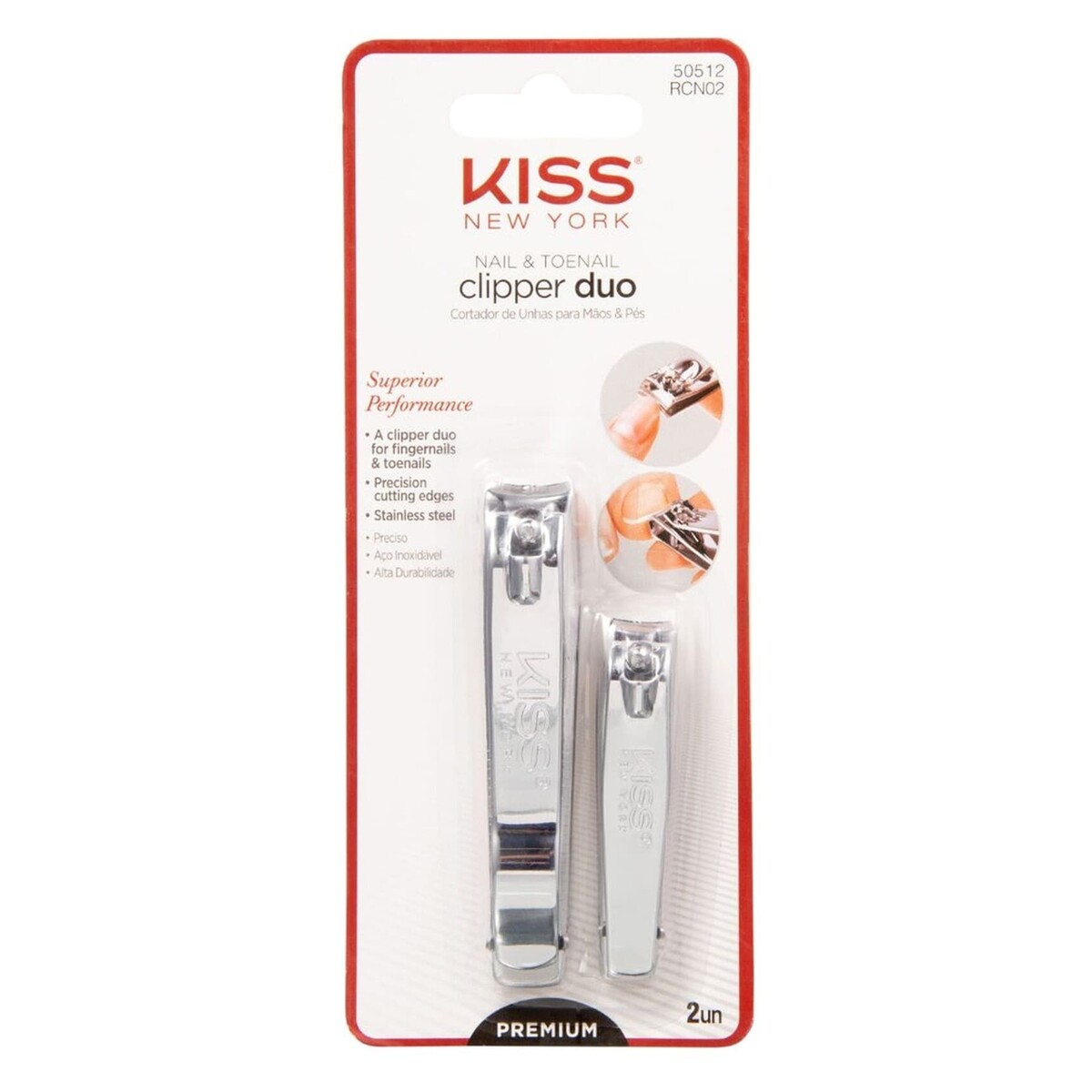 Kiss Nail And Toenail Clipper Duo RCN02 Silver