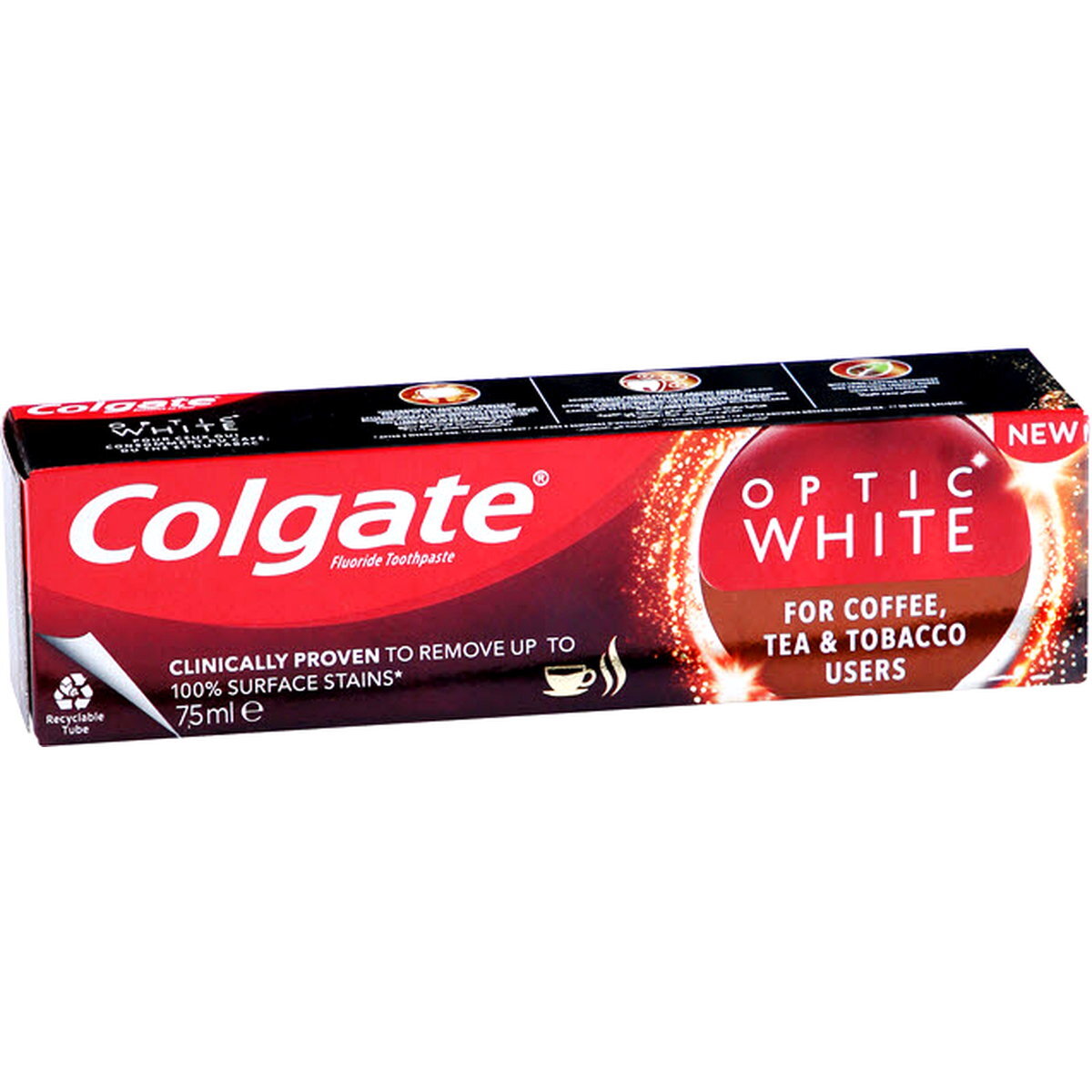 colgate optic white for coffee tea and tobacco review Whitening Toothpaste & Stains Colgate Optic White Platinum Teeth