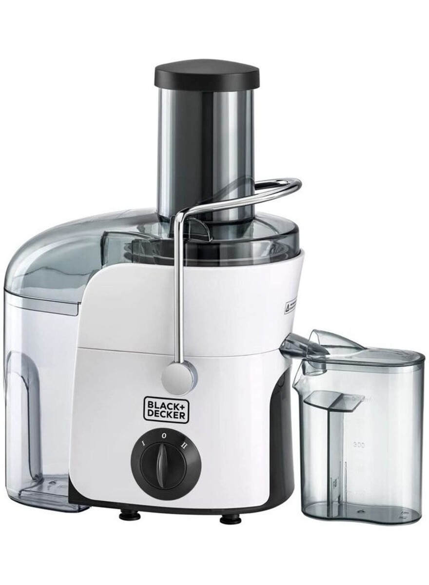 BLACK+DECKER Juice Extractor with Large Feeding Chute 800 W JE780-B5 White