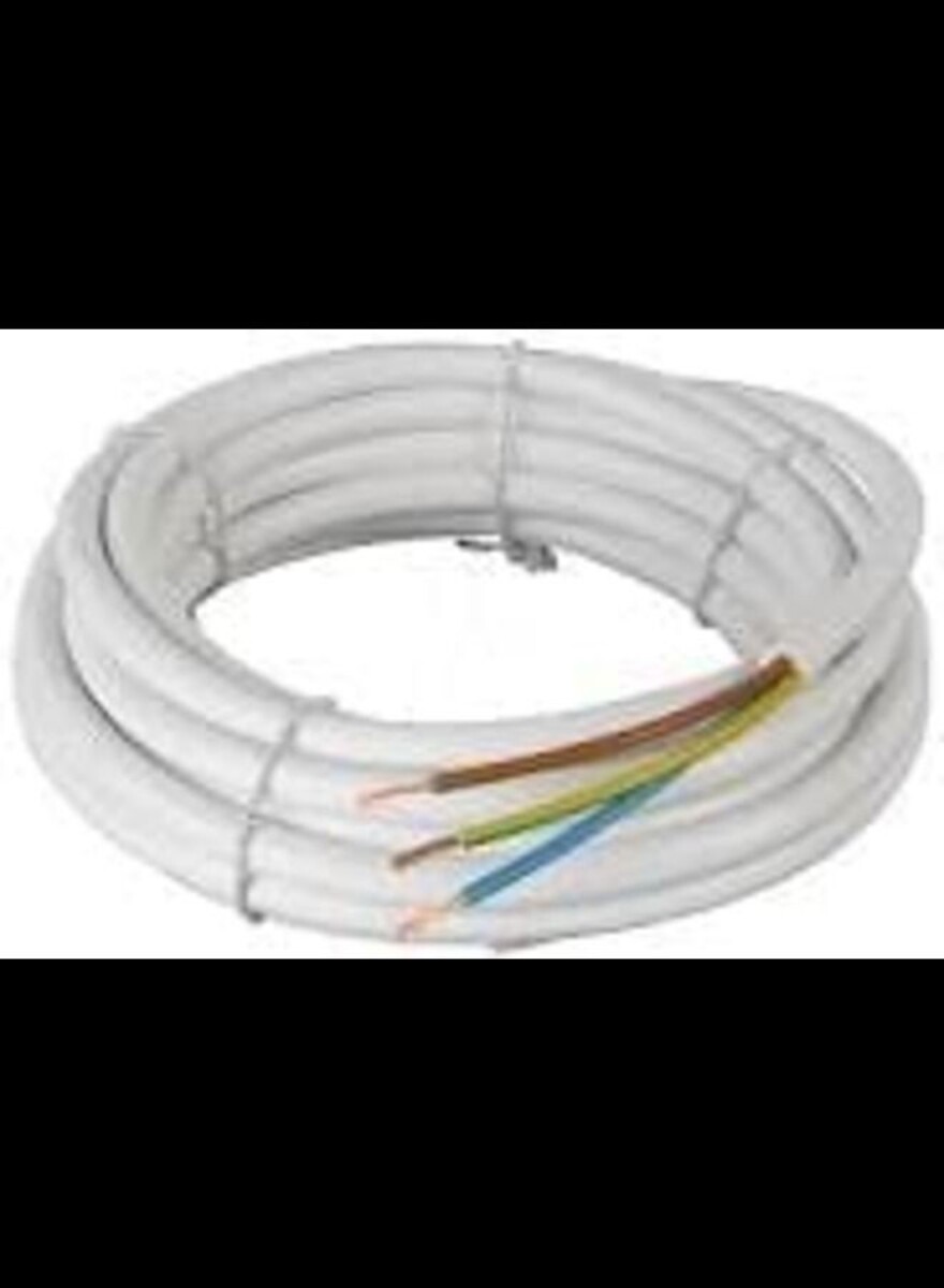 سلك كهرباء سلك مرن PVC - سلك تمديد 3 أساسي - سلك نحاسي - الطول المخصص متاح (2.5 مم - 5 متر)