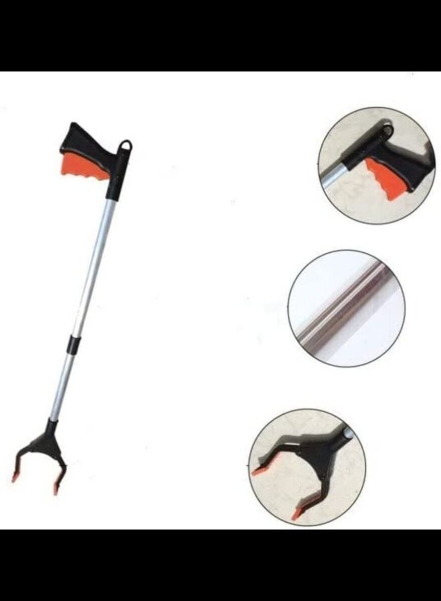 ABBASALI Brooms & Dustpans - Fólding Household Garbage Picker Alloy Trash Grabber Waste Leaves Pick Cleaning