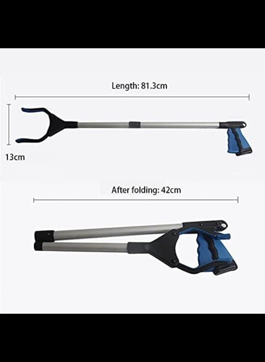 ABBASALI Brooms & Dustpans - Fólding Household Garbage Picker Alloy Trash Grabber Waste Leaves Pick Cleaning