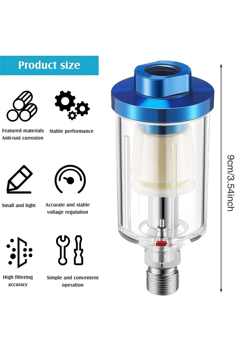 ABBASALI Mini Air Oil Water Separator Filter for Compressor Spray Paint Tool
