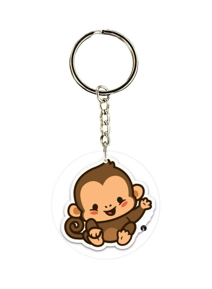 Monley Keychain BP Cartoon Monkey Printed Double Sided Keychain | Sharjah Co-operative ...