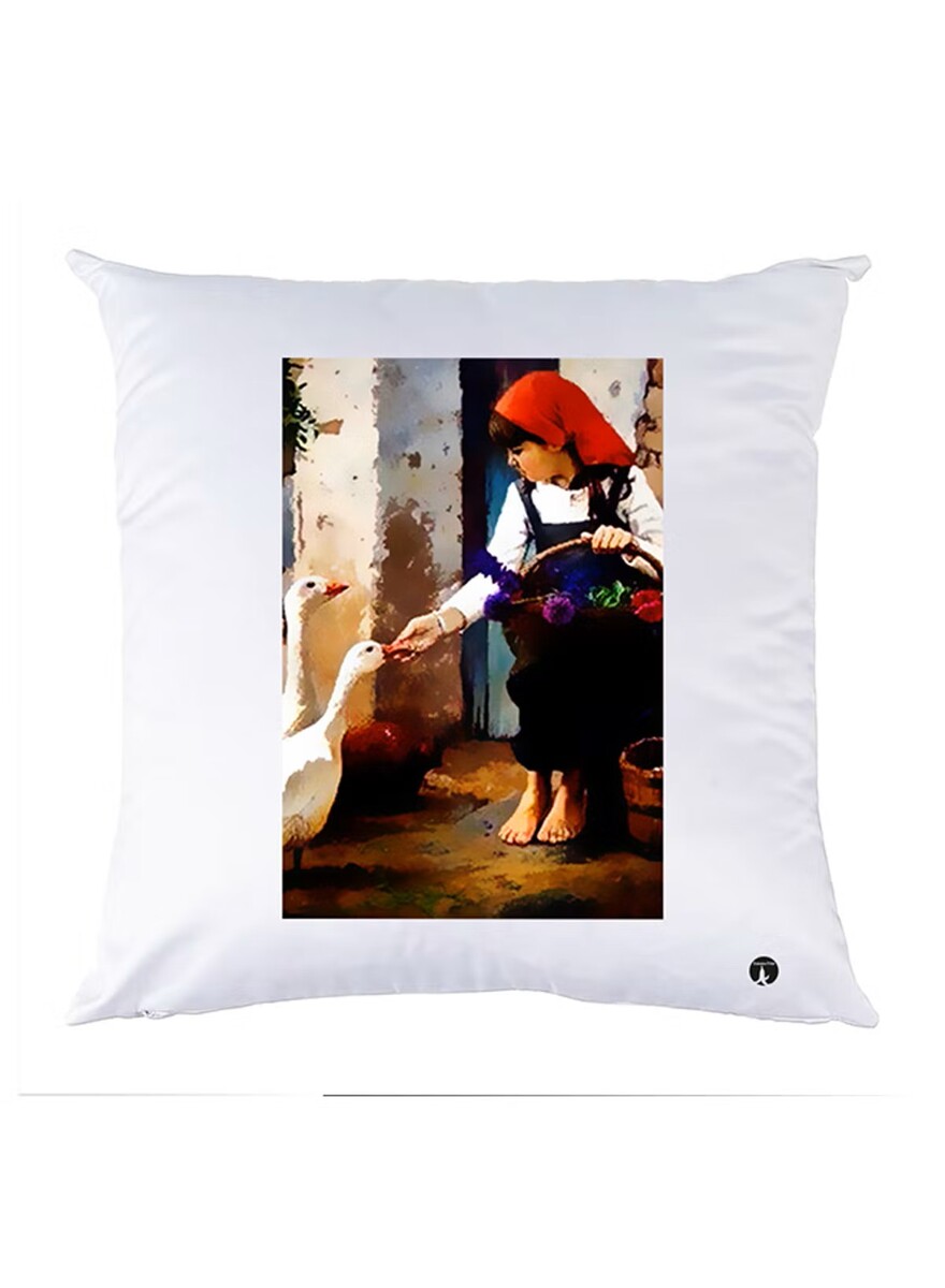 BP Printed Pillow Polyester White 30x30cm | Sharjah Co-operative Society