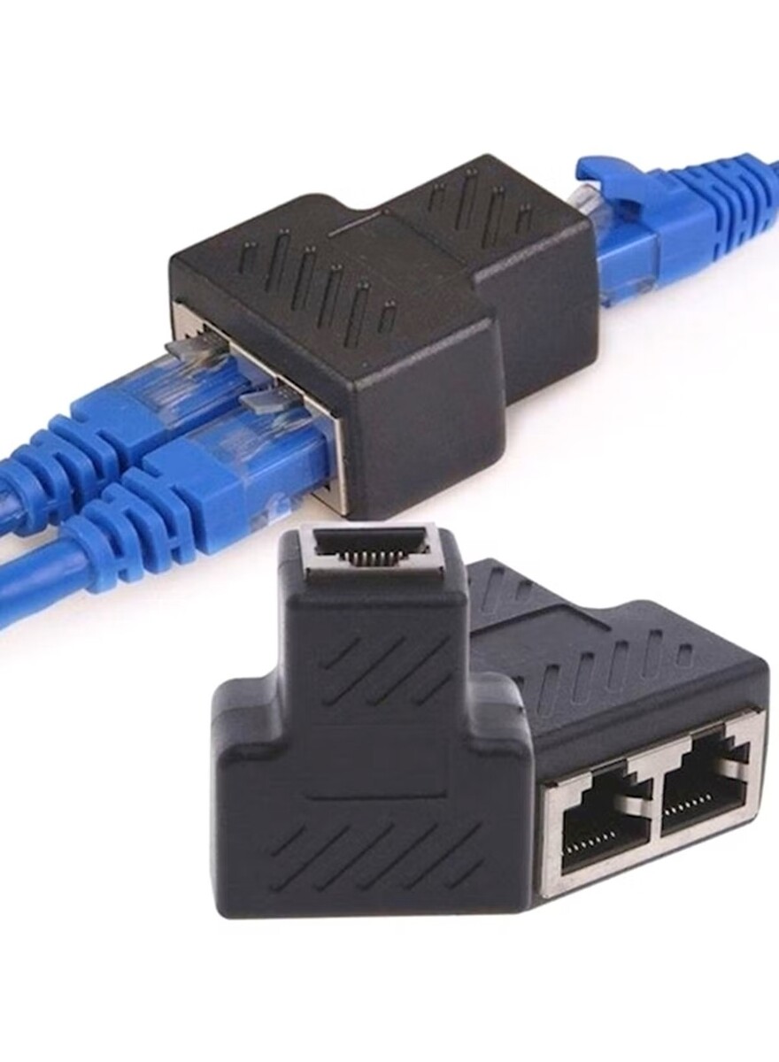 Generic Dual Female Port RJ45 Splitter Black | Sharjah Co-operative Society