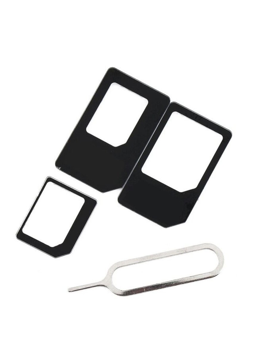 Generic SIM Card Adapter Kit Nano/Micro SIM adapter 25x15, Nano SIM To ...