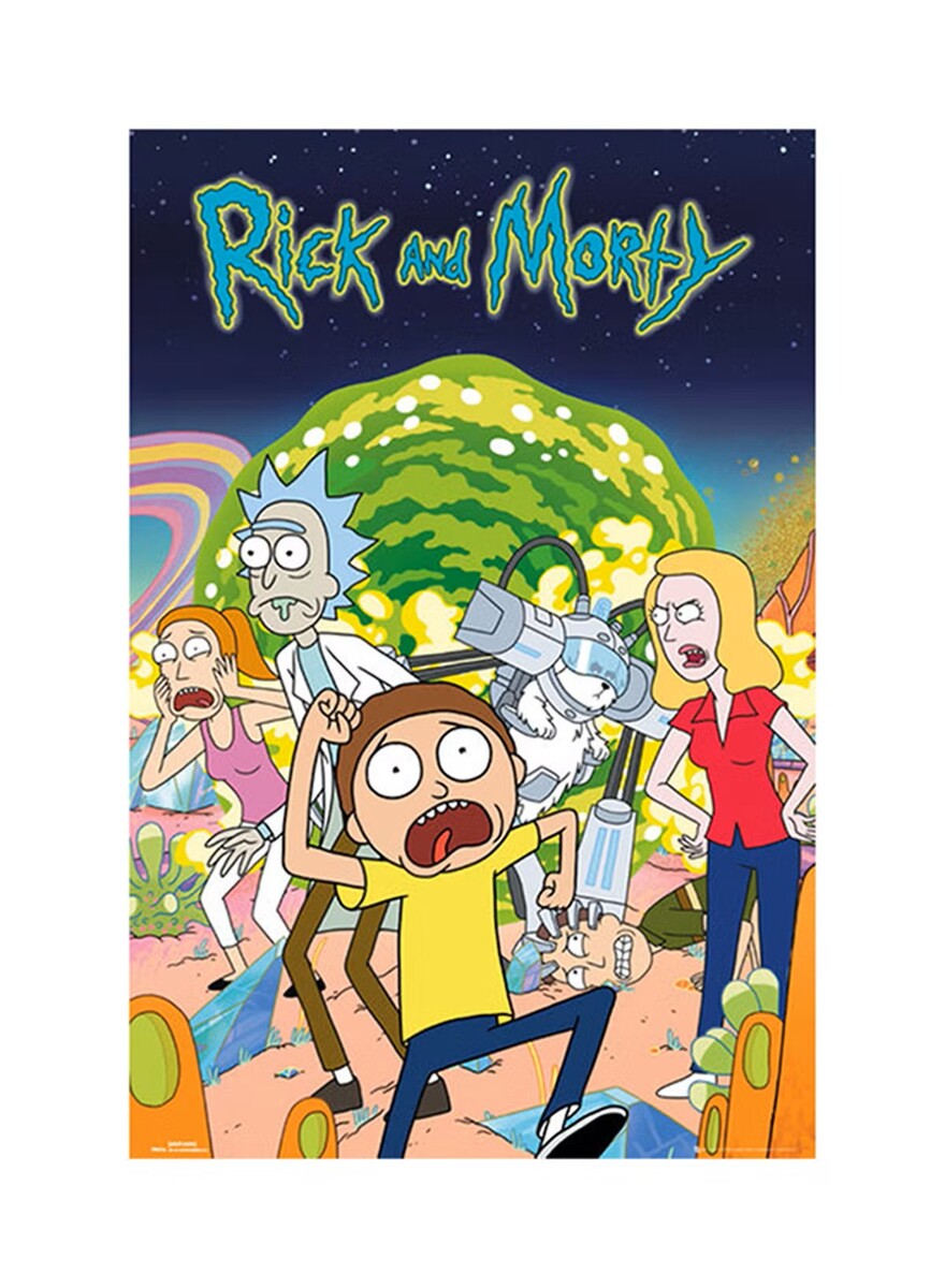 GB Eye Rick And Morty Maxi Poster Green/Blue/Yellow 61x91.5centimeter ...