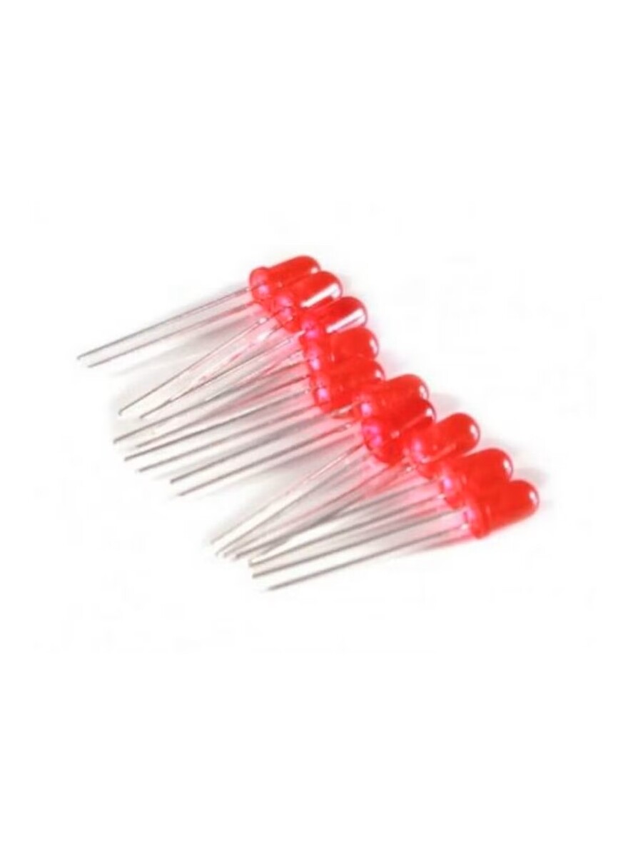 Arduino 10-Piece LED Set Red 5millimeter | Sharjah Co-operative Society