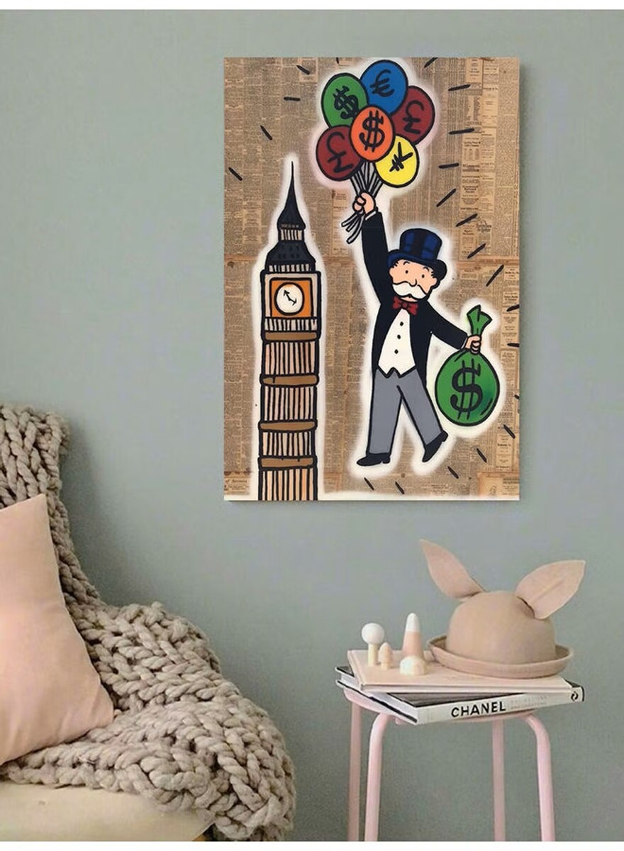 Monopoly Wall In Atiq Big Ben Monopoly Wall Art Multicolour 40x60cm | Sharjah Co ...