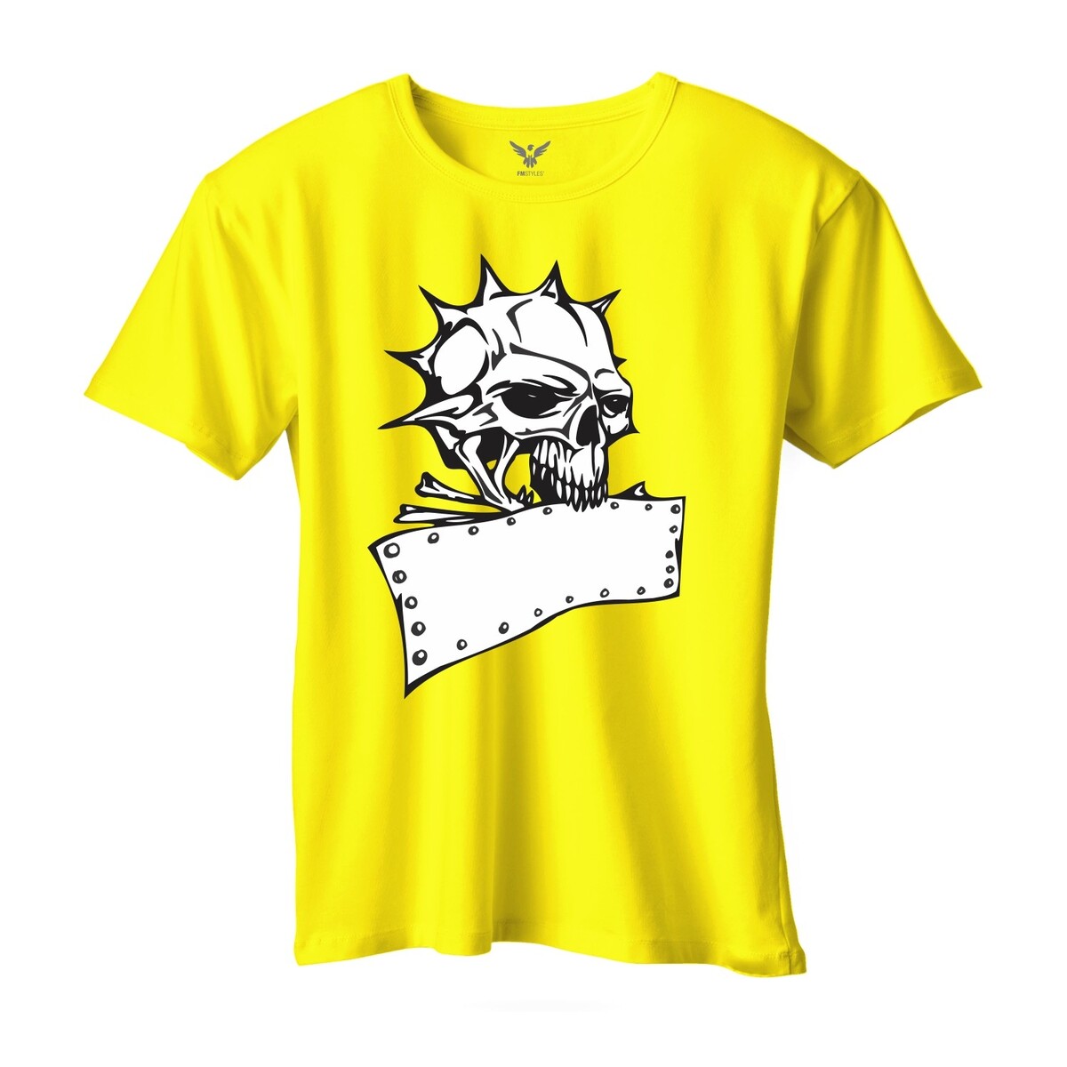 F&M - Skulls Design Adult Yellow Unisex Tshirt - AYT-MGT-631 - S