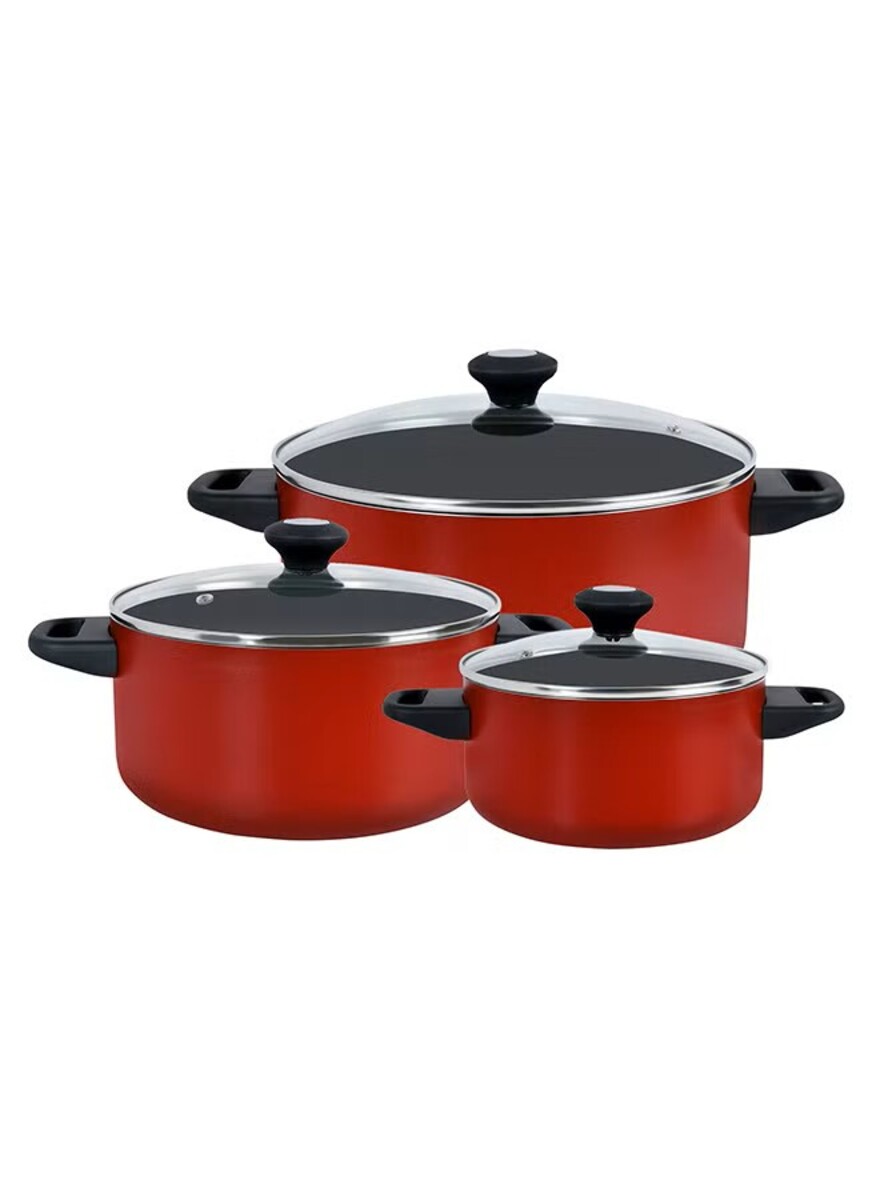 Prestige Classique Non- Stick Cookware Set Of 12- Piece, Red Pr21179, Aluminum Material