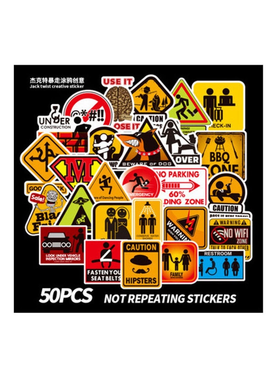 Inder 100-Piece Warning Mark Sticker Set | Sharjah Co-operative Society